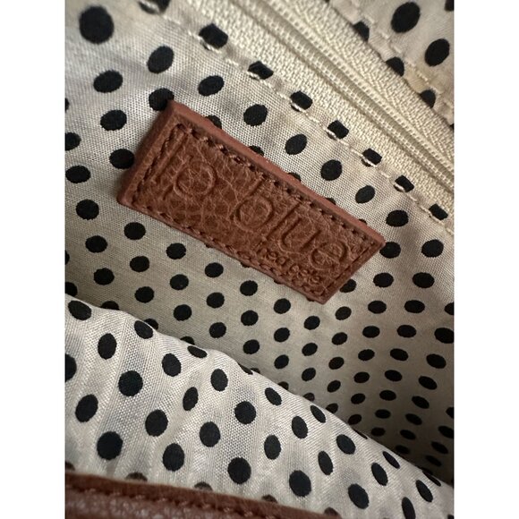 Linea Pelle Blue Womens Red White Purse Handbag tote bag striped pockets - Picture 4 of 9